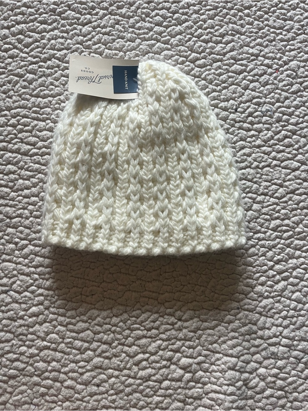 White Knit Beanie